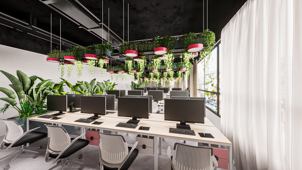 Kết hợp văn phòng xanh vào thiết kế văn phòng không gian mở