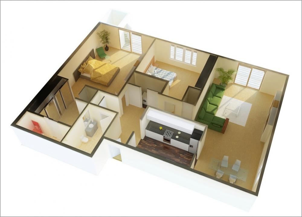 Thiết kế nội thất chung cư 70m2 đẹp và tiện nghi