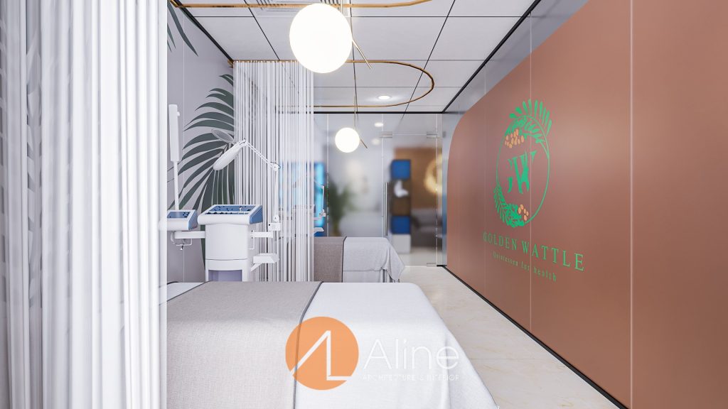 Thiết kế nội thất spa kết hợp dược phẩm – không gian hiện đại giữa lòng thành phố