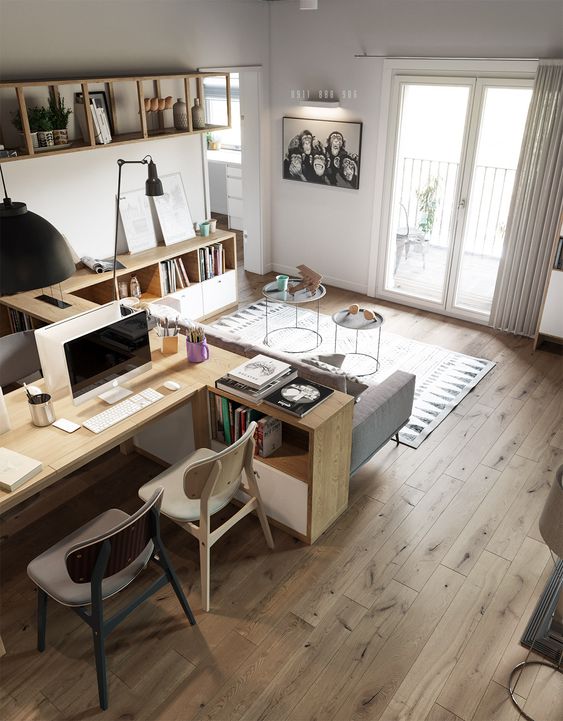 Thiết kế văn phòng nhỏ đẹp theo phong cách homesick