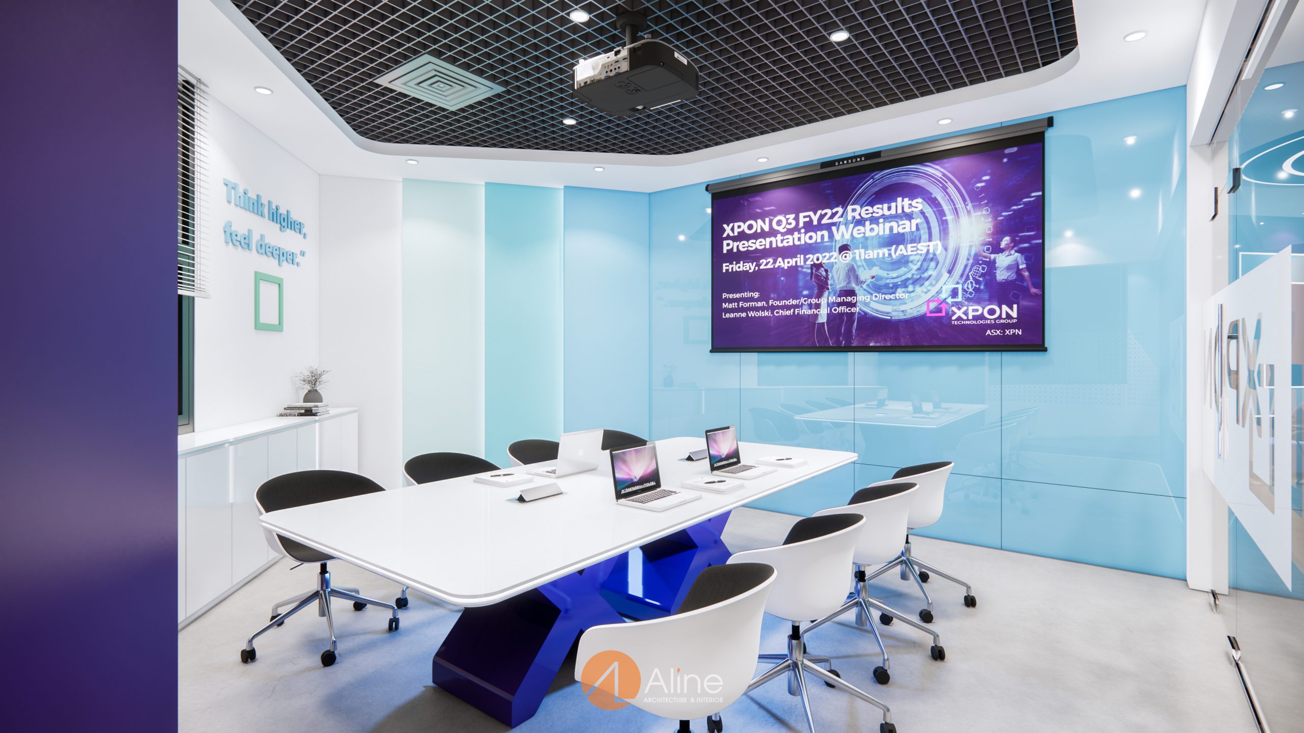 thiết kế nội thất cho công ty cung cấp giải pháp công nghệ và đám mây Xpon Technologies